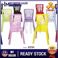 KM Furniture 3V High Quality Stackable Dining Plastic Chair/ Kerusi Plastik Bangku
