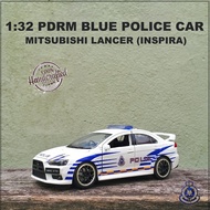 POLIS INSPIRA: 1:32 Mitsubishi Lancer Inspira PDRM 199 Police Polis Diraja Malaysia Model Diecast Toy Car Replica