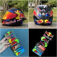 Red-Bull Reflective Helmet Sticker Racing Motorcycle Motorcycle Car Reflective Sticker Decal Waterproof