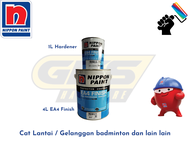1 & 5L Nippon Paint EA4 Finish Epoxy + Hardener for Floor - Cat Lantai / Gelanggan badminton dan lain lain