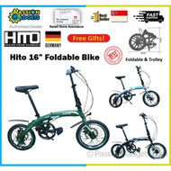 Latest HITO Mini16 Foldable Bike 16inch 7Speed Bicycle Shimano Hito Authorised SG Distributor