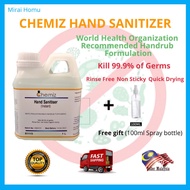 Chemiz 75% Alcohol Hand Sanitizer Liquid 2.5 liter (Kill 99.9% Germ, Bacteria, Virus) 免洗消毒洗手液 🇲🇾Ready Stock🇲🇾