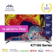 ✒✘✑  [Ready Stock] iFFALCON 2021 Google Android TV Smart 4K TV K71SG 43 50 55 inch QUHD Television Fits Home TV Console