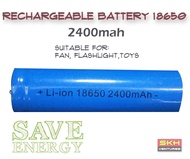 Rechargeable 18650 Li Ion 3.7v Battery