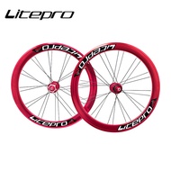 Litepro AERO 11 Speed Wheelset S42 Folding Bike 20 Inch 406 451 V Disc Brake 4 Sealed Bearing Bicycle Alloy Wheel Rims