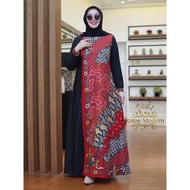 gamis batik / gamis katun toyobo kombinasi batik / gamis batik ratoe modern