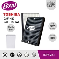 แผ่นกรองอากาศ HEPA 2in1 Filter สำหรับ TOSHIBA เครื่องฟอกอากาศรุ่น CAF-H20 CAF-H20 (W)