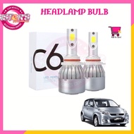 Car C6 Headlight LED Perodua Myvi old 2005-2011 H4 Fog Light Bulb Fog Lamp 2pcs mentol lampu kereta