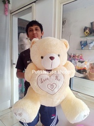 Boneka Teddy Bear Love Duduk Jumbo / Boneka Teddy Bear Duduk Jumbo