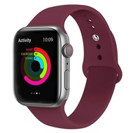 สายรัดข้อมือซิลิโคนสำหรับApple Watch,สายนาฬิกากำไลข้อมือยางสายคาดสีดำขนาด42มม. 38มม. 44มม. 40มม. สำหรับIwatch Series 5/4/3/2/1สายรัดข้อมือ