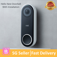 Nest Hello Wired Smart Wi-Fi Video Door Bell - Google ( Transformer Included )