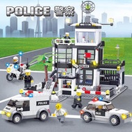 樂高積木拼裝城市系列警察局消防局軍事汽車男孩兒童兼容樂高玩具