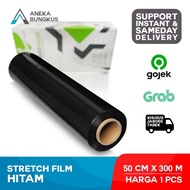 HITAM Black Film Stretch Wrap / Plastic Wrapping Delkowrap Goods 50cm Unit