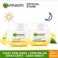 GARNIER Light Complete Paket Krim Siang 50ml + Krim Malam 50ml