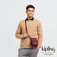 【KIPLING】迷人微醺紅多層收納隨身斜背小包-NEW ELDORADO