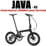 JAVA X3 carbon folding bike | foldable bike | folding bicycle |Foldable bicycle  | shimano 8 speed |16" |9.3 kg !!