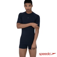 SPEEDO 成人短袖防曬衣 海軍藍