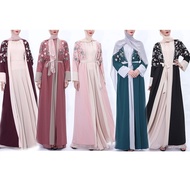 Abaya Jubah Cardigan Women Muslim Wear Robe Embroidery Abaya dress Muslimah fashion Wanita hitam Abaya Jubah