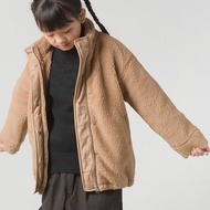 日本 OMNES - (兒童)泰迪熊毛絨保暖外套/小高領-焦糖