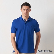 Nautica經典款素色短袖POLO衫-寶藍