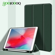 Spot ※GOOJODOQ For iPad 10.2 Case iPad Air 4 Cover With Pencil Holder TPU Soft Silicone Shell Full Protect Cover Auto Sleep/Wake