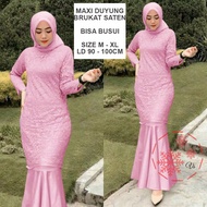 NUSANTARA Gamis Pesta Brukat Duyung Fashion Busana Gaun Pesta Brokat Party Maxi Dress Remaja mermaid Kebaya Pesta Brokat Modern duyung Wisuda Remaja Kondangan Muslimah Muslim Wanita Brukat mermaid Hijaber Trendy Kekinian Terbaru Hijab Jilbab ihfatimah