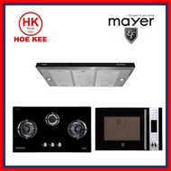 Mayer MMGH888 Glass Hob / MMSS888 Stainless Steel Hob + Mayer Slimline Hood MMSI900HS + EF Microwave Oven EFMO 8925M