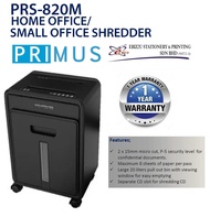 PRIMUS PRS-820M (MICRO) Paper Shredder - 8 sheets (20L) Paper Shredder, Shredder Machine, Office Automation, Cross Cut, Office Shredder, personal shredder, home shredder