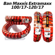 Sepasang Ban Tubles Ban Supermoto Ban Luar Maxxis Extramax 100/80-17 &amp; 120/70-17