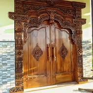pintu gebyok 2,5 meter gapura kusen kayu jati ukir