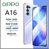 โทรศัพท์ OPPQ A16 โทรศัพท์มือถือ แรม12GB รอม512GB โทรศัพท์มือถือราคาถูก ของแท้100 เครื่องไทย SmartPhone รองรับ2ซิม 5G