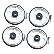 Blesiya 4x Alloy Folding Bike Easy Wheel Walking EZ Wheels Refit for Brompton