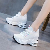 ZAZA ผู้หญิงรองเท้าแฟชั่นเกาหลีรองเท้าผ้าใบสตรี,สีขาว ShoesSport ผู้หญิงรองเท้าตาข่ายรองเท้าส้นเตารีดรองเท้ากลางแจ้ง เกาหลีสไตล์