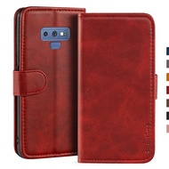 Casing Samsung Galaxy Note 9, Sarung HP Flip Kulit Mewah dengan Magnet Dompet dengan Penahan Kartu untuk Samsung Galaxy Note 9