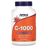 Now Foods, C-1000, 250 Tablets, Vitamin C Sustained Released + Rose Hips