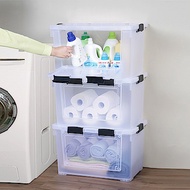 創意達人 KEYWAY班克斯雙開式收納箱附輪70L-3入組