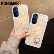 KONSMART 2022 Ins Cute Bears Cartoon Casing Huawei Nova Y70 / HONOR X7 / HONOR X8 / HONOR X9 4G / HONOR X9 5G Transparent Cover Shockproof NovaY70 Phone Case