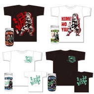 日本T-ARTS鬼滅之刃短袖上衣T恤KY-03系列竈門炭治郎圖案/滅字上衣(TAKARATOMY ARTS鬼滅の刃周邊)-日本原裝進口