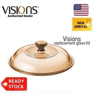 Visions Cover See-Through Amber Colour Glass Replacement Lid for Visions Cookware(Sold Separately Penutup Visions