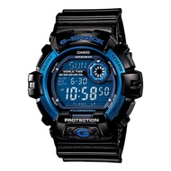 【CASIO 卡西歐 G-SHOCK 系列】多層次液晶個性休閒運動錶(G-8900A 黑藍)