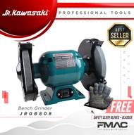 JR KAWASAKI JAPAN Bench Grinder JRGB808 (WITH FREE SAFETY CLOTH GLOVES & GLASSES) FMAC⭐⭐⭐⭐⭐