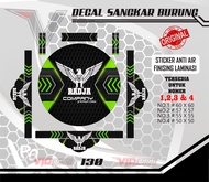 Decal sangkar bulat MURAI - Stiker kandang BNR radja sazime ebod jaya No. 1 2 3 dan 4