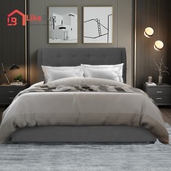 Linus Divan + Headboard Canvas Fabric Bed Frame / Katil - King/Queen/Super Single/Single (Mattress/Tilam not included) A1