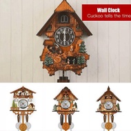 Wall Clock Cuckoo Retro Clock Wooden Home Clock Pendulum Wall Clock iNrs