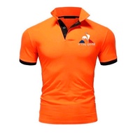 2020 New Fashion Men Stitching T Shirt Le Coq Sportif Shirts Casual Sports Shirt Short Sleeves Tops (XS-5XL)