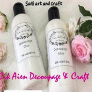 SuNi Art and Craft Malaysia Decoupage Glue 250ml or 65ml - suitable for most surface, use to glue the tissue and paper