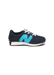 NEW BALANCE '327' SIDE LOGO PRINT ELASTIC LACE KIDS SNEAKERS