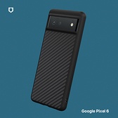 犀牛盾 Google Pixel 6/ 6 Pro SolidSuit 碳纖維紋路防摔背蓋手機保護殼-碳纖黑