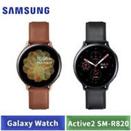 Samsung Galaxy Watch Active2 SM-R820 不鏽鋼 44mm (午夜黑/香檳金)-【贈原廠錶帶+玻璃保護貼】