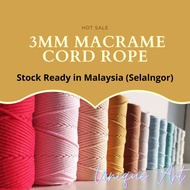 3mm Natural Made Cotton Cord Macrame Yarn Rope**5meters each purchase**